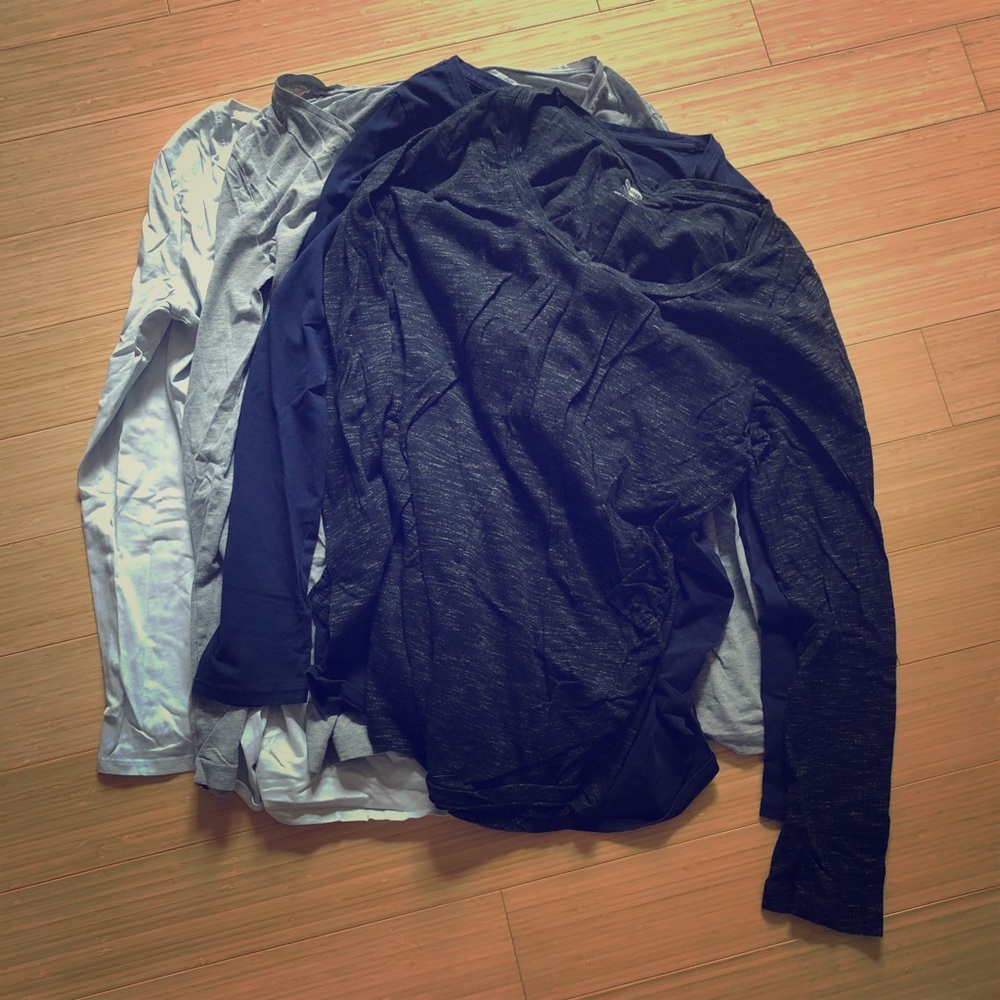 4 maternity large L long sleeve shirts